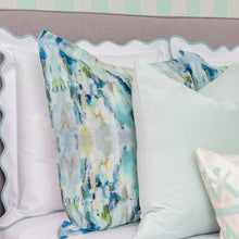 Load image into Gallery viewer, Scalloped Sham, Blue / White by Laura Park