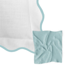 Load image into Gallery viewer, Scalloped Duvet Cover, Blue / White by Laura Park