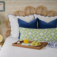 Load image into Gallery viewer, Scalloped Sham, Navy / White by Laura Park