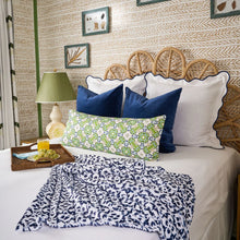 Load image into Gallery viewer, Scalloped Sham, Navy / White by Laura Park