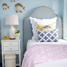 Load image into Gallery viewer, Scalloped Sham, Navy / White by Laura Park
