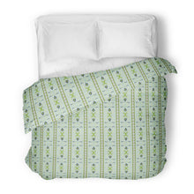 Load image into Gallery viewer, Rosemary Stripe Lagoon Duvet Cover by Laura Park