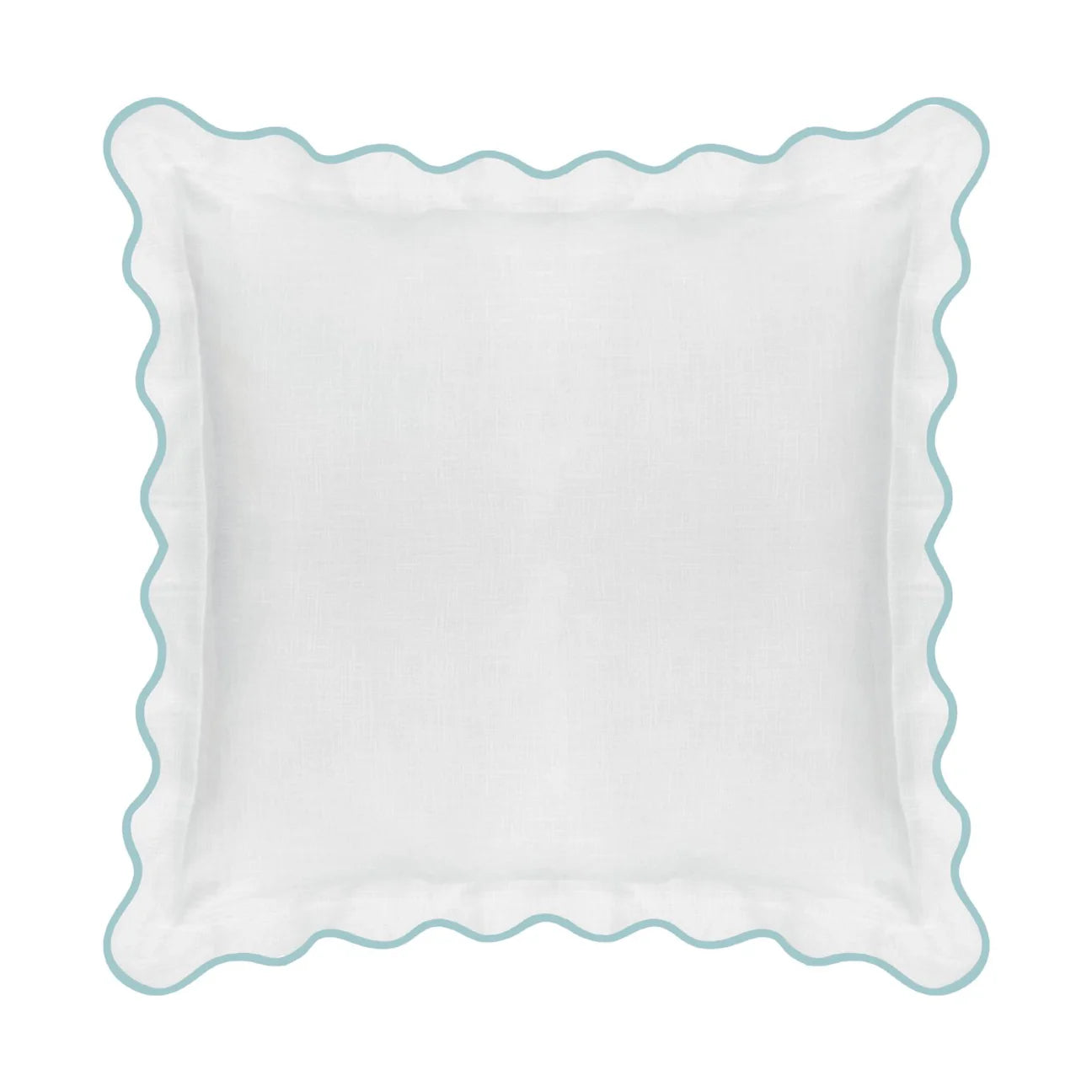 Scalloped Sham, Blue / White by Laura Park