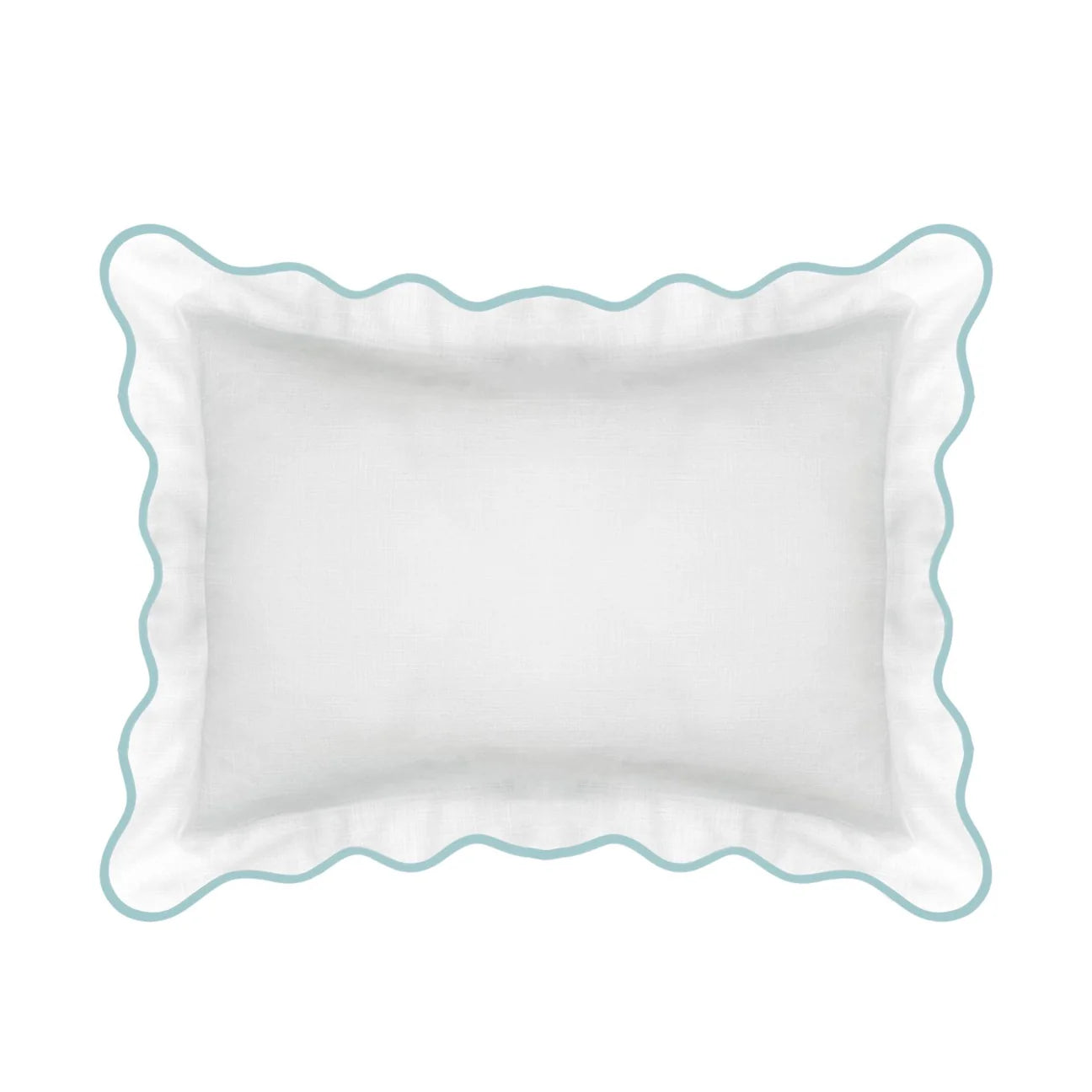 Scalloped Sham, Blue / White by Laura Park