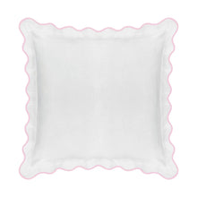 Load image into Gallery viewer, Scalloped Sham, Pink / White by Laura Park
