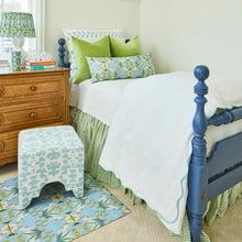 Load image into Gallery viewer, Scalloped Duvet Cover, Blue / White by Laura Park
