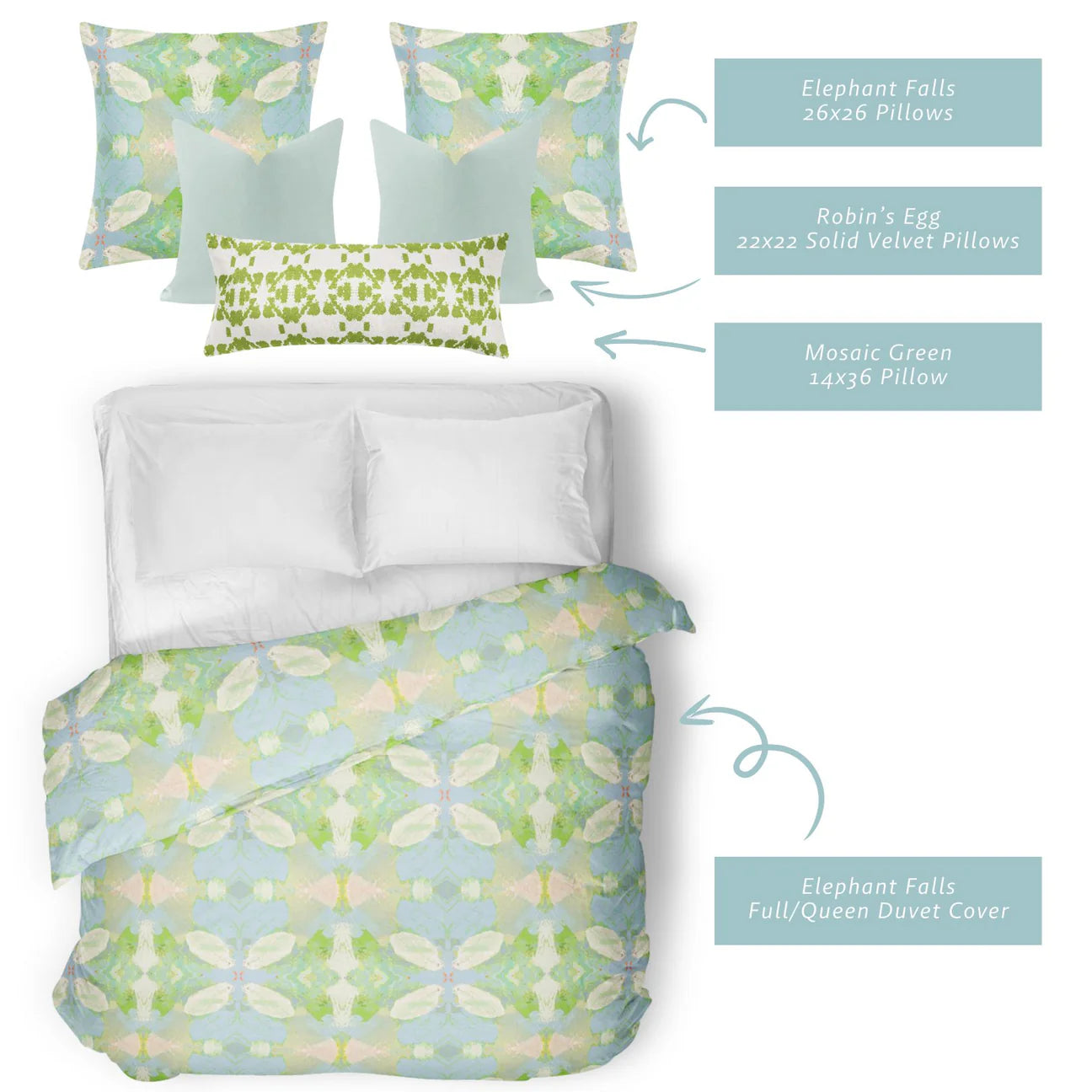 Elephant Falls Duvet Cover by Laura Park