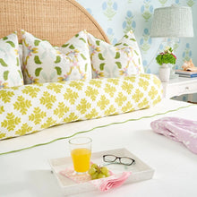 Load image into Gallery viewer, Scalloped Duvet Cover, Green / White by Laura Park
