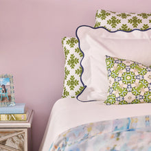 Load image into Gallery viewer, Scalloped Sham, Navy / White by Laura Park
