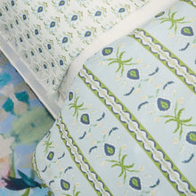 Load image into Gallery viewer, Rosemary Stripe Lagoon Duvet Cover by Laura Park
