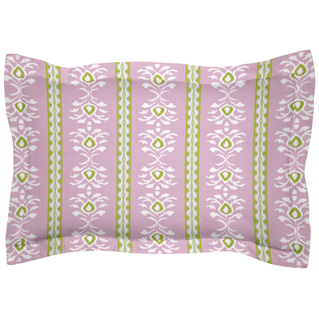 Rosemary Stripe Pink Microlux Sham by Laura Park