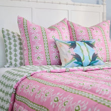 Load image into Gallery viewer, Rosemary Stripe Pink Comforter Set by Laura Park
