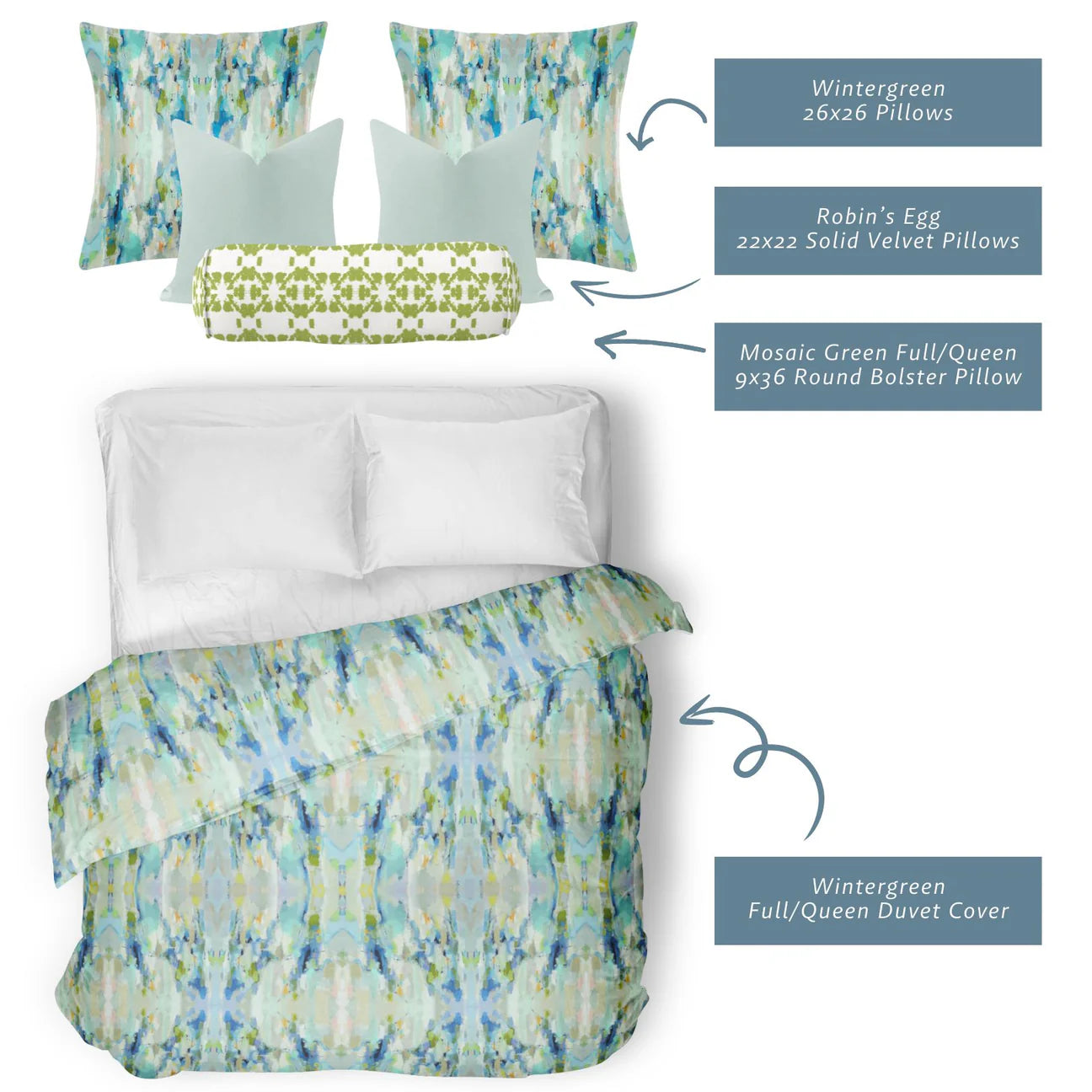 Wintergreen Duvet Cover by Laura Park